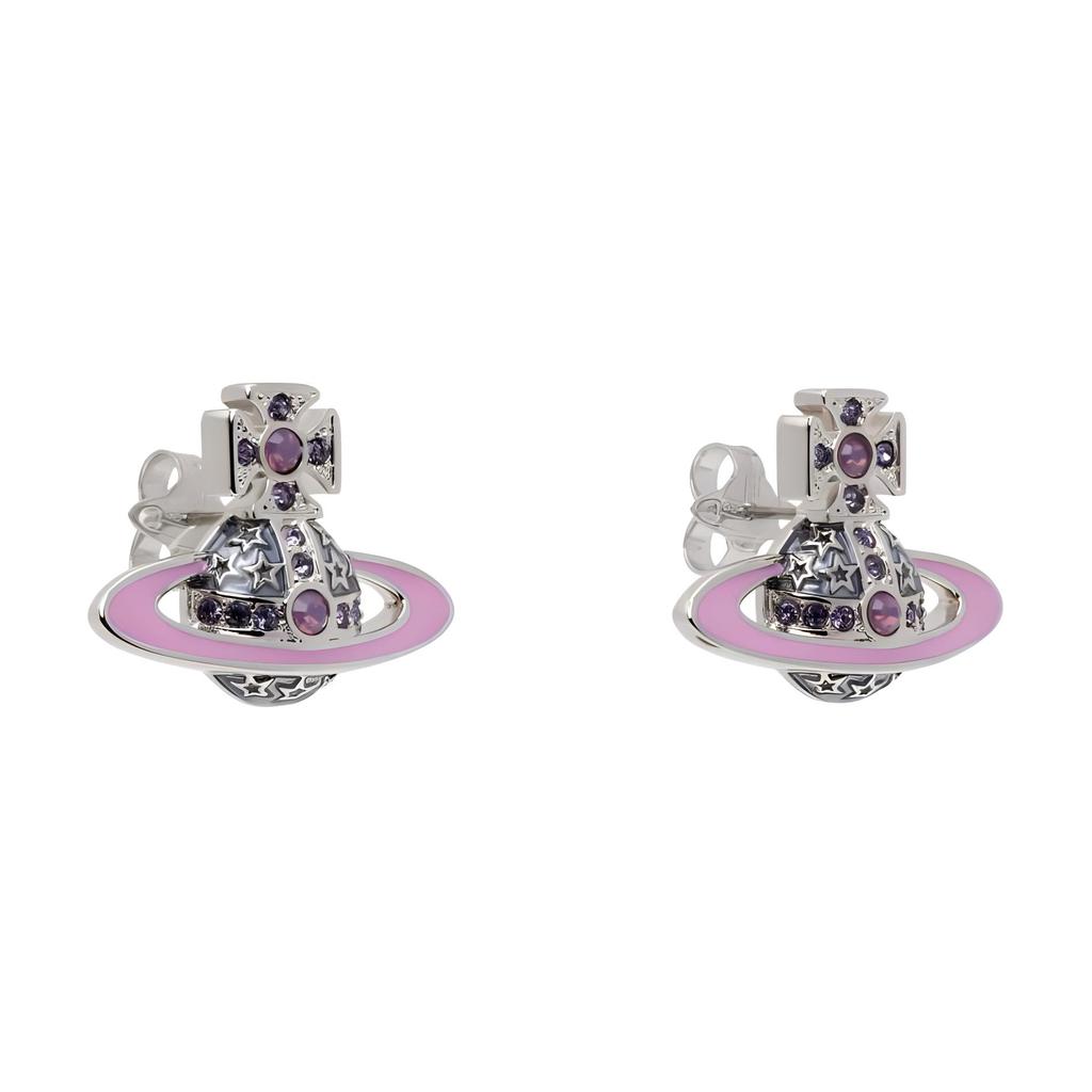 VIVIENNE WESTWOOD Original Design Brass Earrings Women Earrings Purple 6201032Q02P540