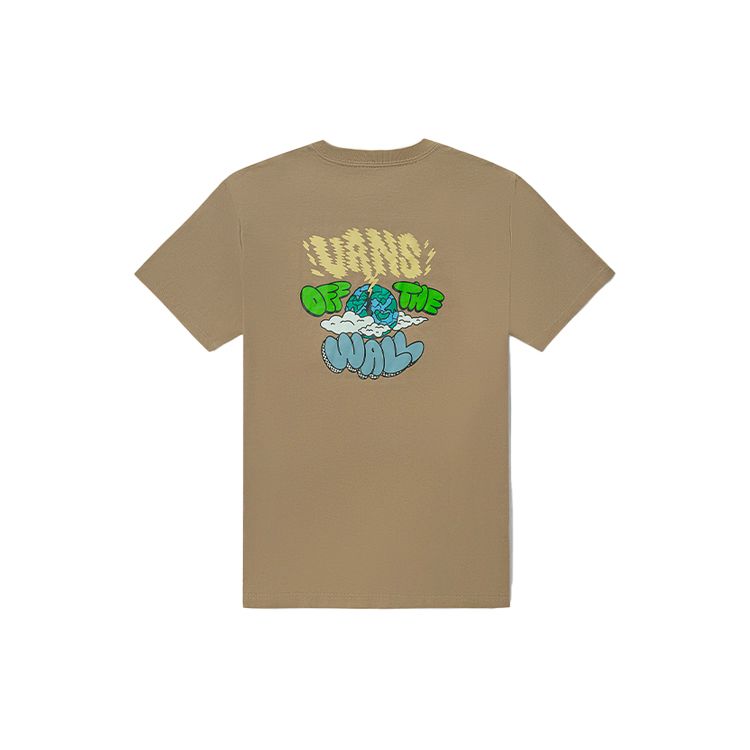 Vans X Chocore Collaboration Cartoon Earth Crew Neck Short Sleeve T-Shirt Men Tops Brown VN0A5H5BYEH XL