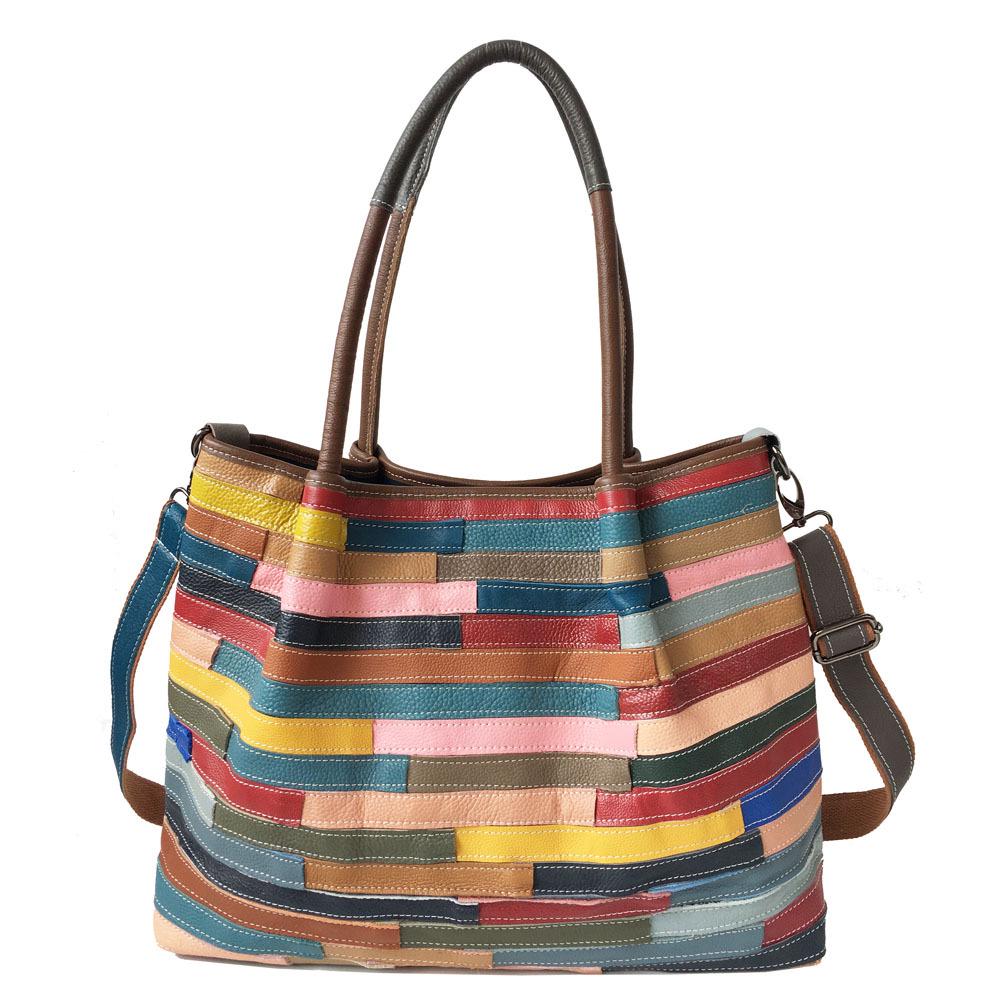 Vintage Květinová Dámská Crossbody Kabelka z Pravé Kůže – Design Diamantové Mřížky, Všestranná a Ležérní