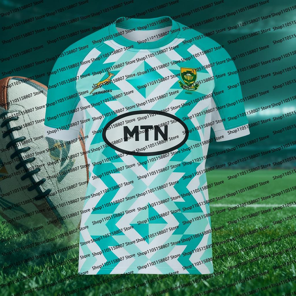 2026 Summer Men's New South African Rugby Training Uniform Sport Quick-drying T-shirt Top, Unise-style Breathable Sports Top