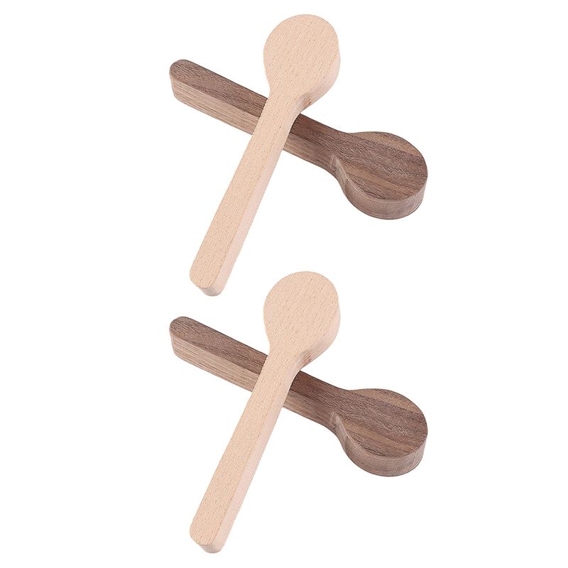 

Good-Portable Wood Carving Spoon Blank Set 4PCS, Unfinished Beech And Walnut Wooden Spoons For Art Projects