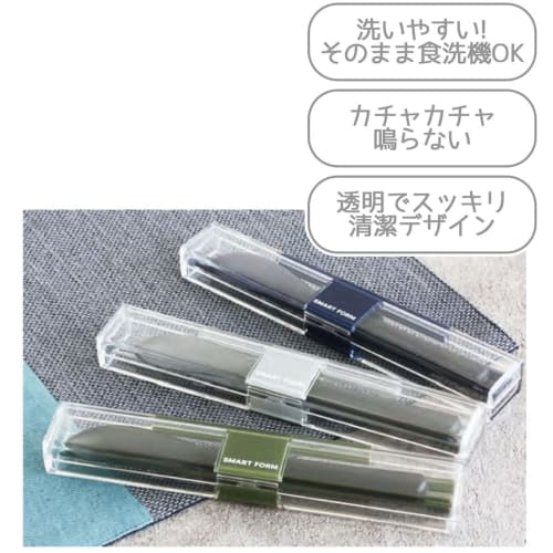 Iwasaki Kogyo Super Strong Case & Spoon Chopsticks, 19.5cm, H-601 NV