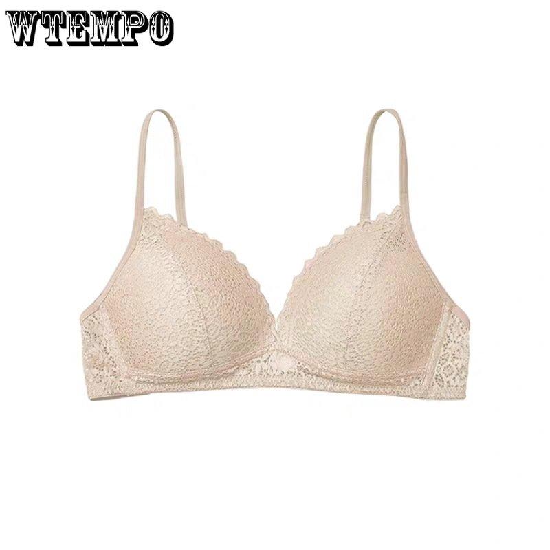 Women's Bra Hollow Out Lightweight Without Steel Ring Gathering Lace Sexy Girl Underwear Comfortable Thin Bra