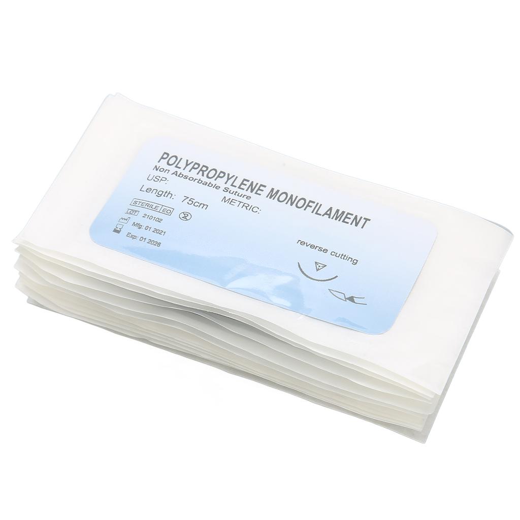 12pcs Suture Practice Thread Individual Package Polypropylene Wound Closure Suturing Thread Training Set 3 0
