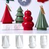 3D Julgrans Silikonform DIY Geometri Doftljus Tvålformar Gips Harts Hantverkstillverkning Julparty Prydnad Konst Gåvor