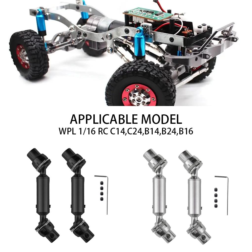 2x Steel 1/16 Universal Drive Joint For WPL C14 C24 B14 B24 B16 RC Car Part RC Car Accessories Replacement Parts