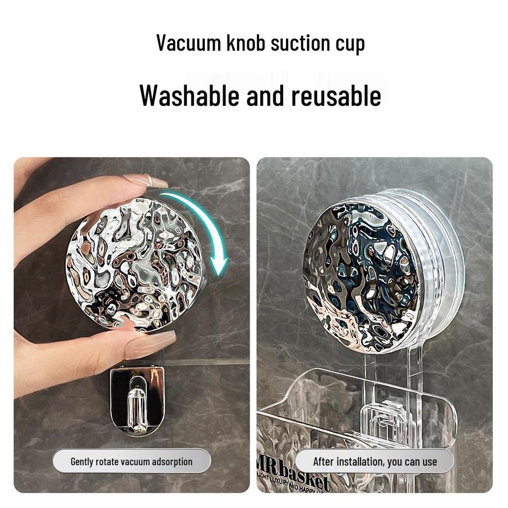 Nástěnný držák na zubní kartáčky se sací přísavkou a kelímkem na ústní vodu