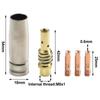 5pcs/set Mig Contact Tip Consumables MIG Welding MB15 15AK Contact Tip 0.8/1.0/1.2mm Conductive Tip And Tip Holder