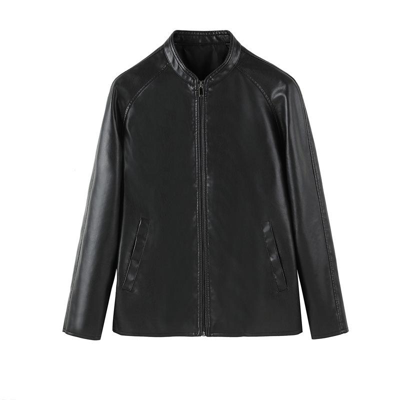 Spring and Autumn Men's Leather Jacket Autumn New Fashion Trendy PU Handsome Top Casual Slim Leather Jacket