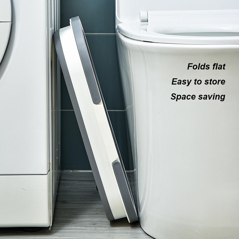 Folding Large Capacity Mop Barrel with Wheel Wash Bucket with Handle Space Saving for Camping Traveling Picnic Water Bucket