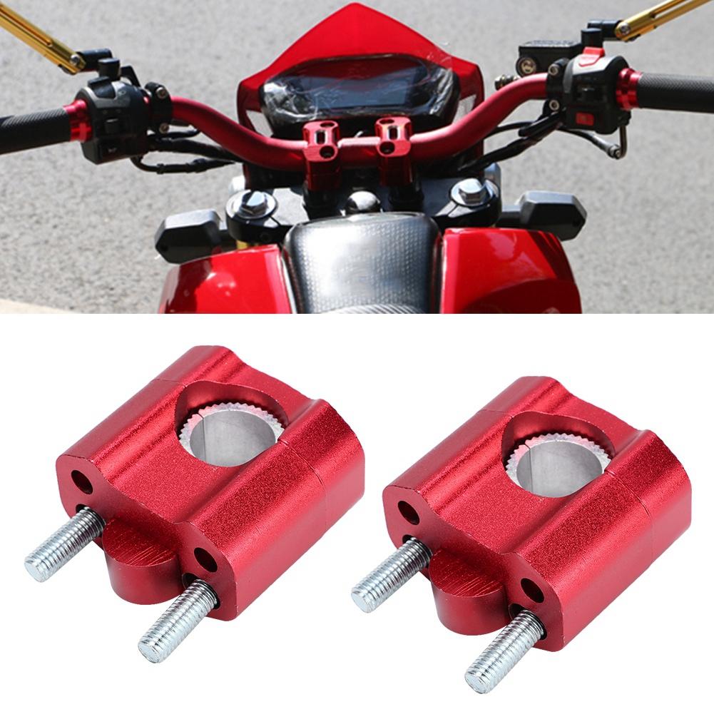 1 Pair of 22mm 28mm Bar Clamps Handlebar Risers for Motorcycle Refit Accessories Red
