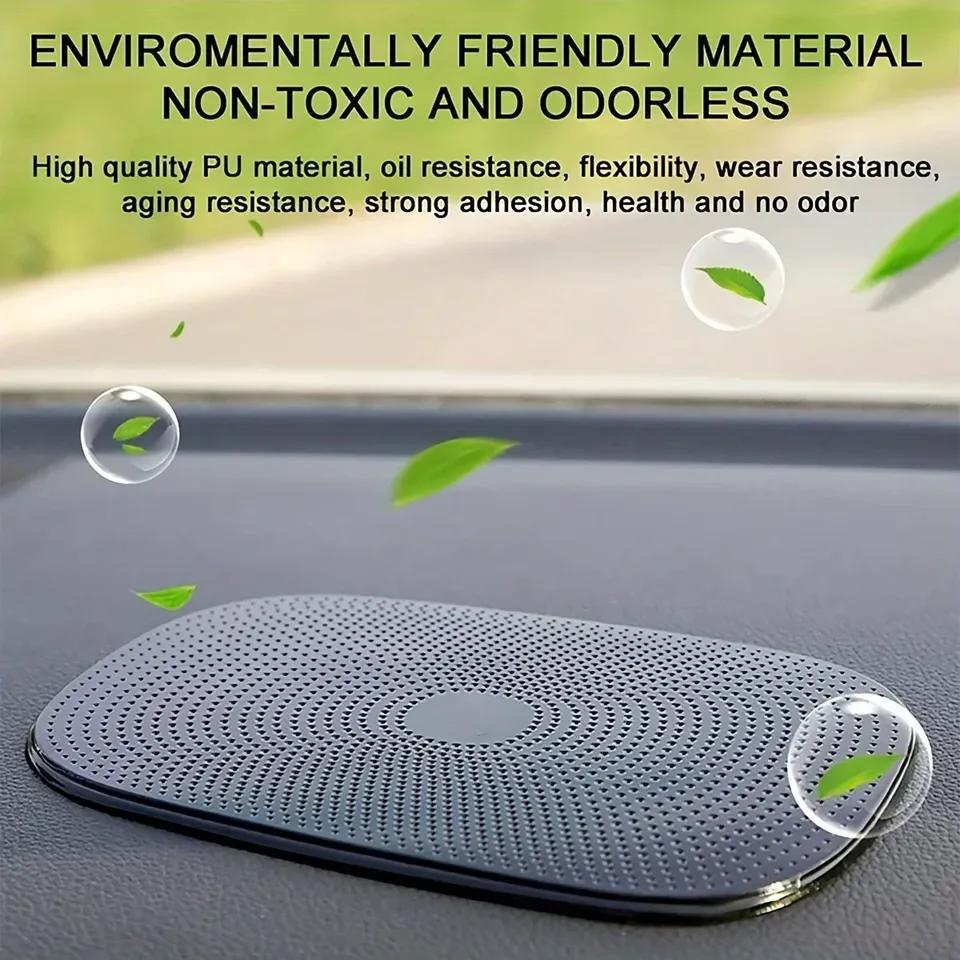 1Pcs Car Non-Slip Mat Magic Anti-Slip Slide-Proof Pad Dashboard Sticky Dash Adhesive Cell Phone Mobile Holder Black Silicone