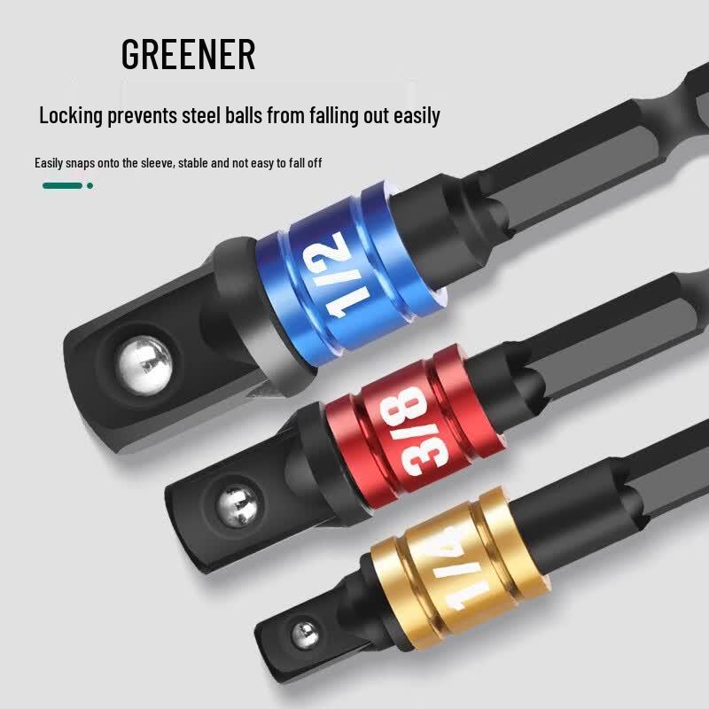GREENER Hex Shank to Square Drive Drill Adapter Set