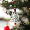 Red Transparent Crystal Wind Chime Window Hanging Decorations Bell Glass Pendant Holiday Christmas Tree Decorations Gifts