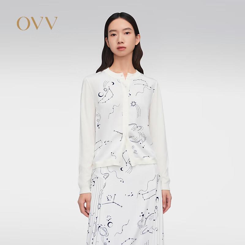 OVV Women s Starry Print Long-Sleeve Knit Cardigan S