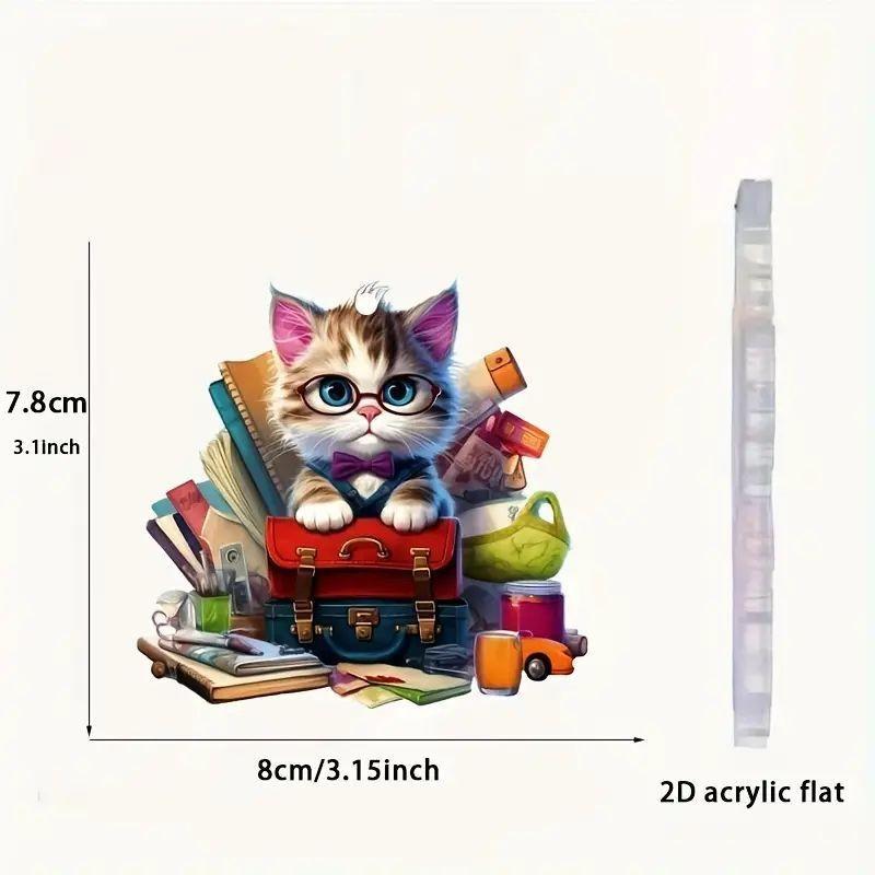 Cute Acrylic Cartoon Cat Hanging Decoration For Car Interior And Home Decoration Ideas