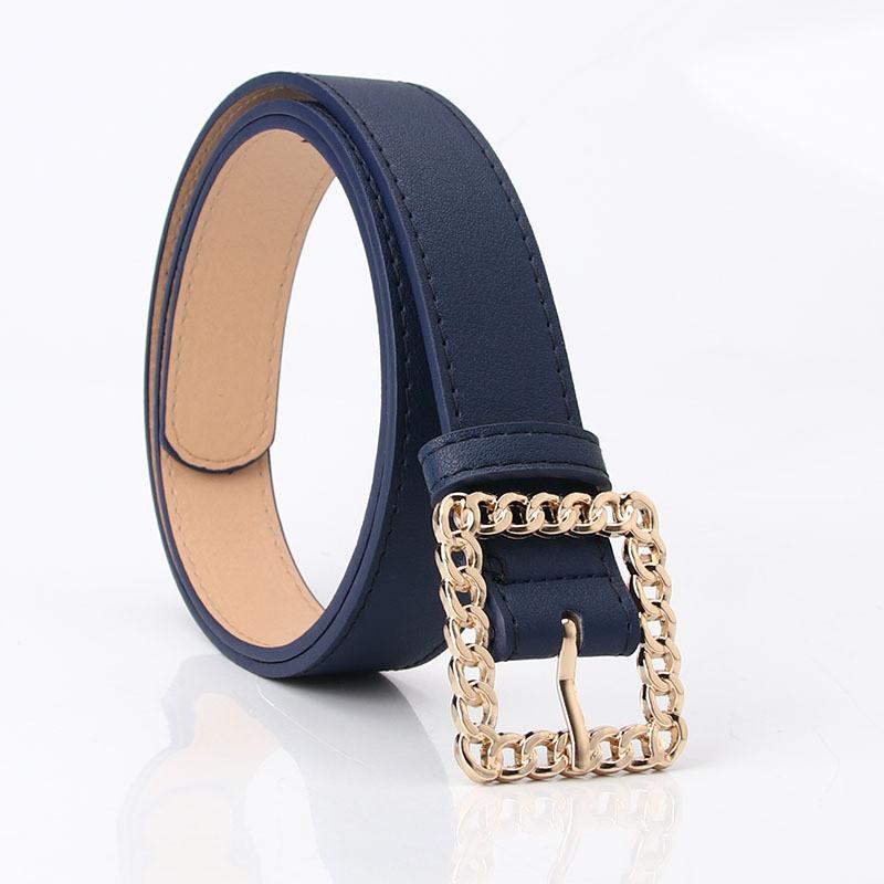 

Korean Style Pu Leather Belt With Alloy Buckle For Ladies Business And Casual Outfits