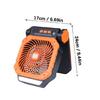 Solar Camping Fan With LED Light 4Adjustable Speed 3Brightness Light Timer Compass Function For Outdoor Tent Activity