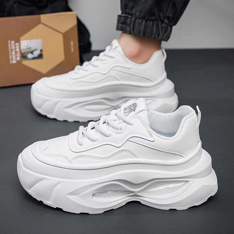 2025 summer new ins men's shoes trendy shoes casual board shoes little white shoes versatile thick-soled heightening sports dad shoes
