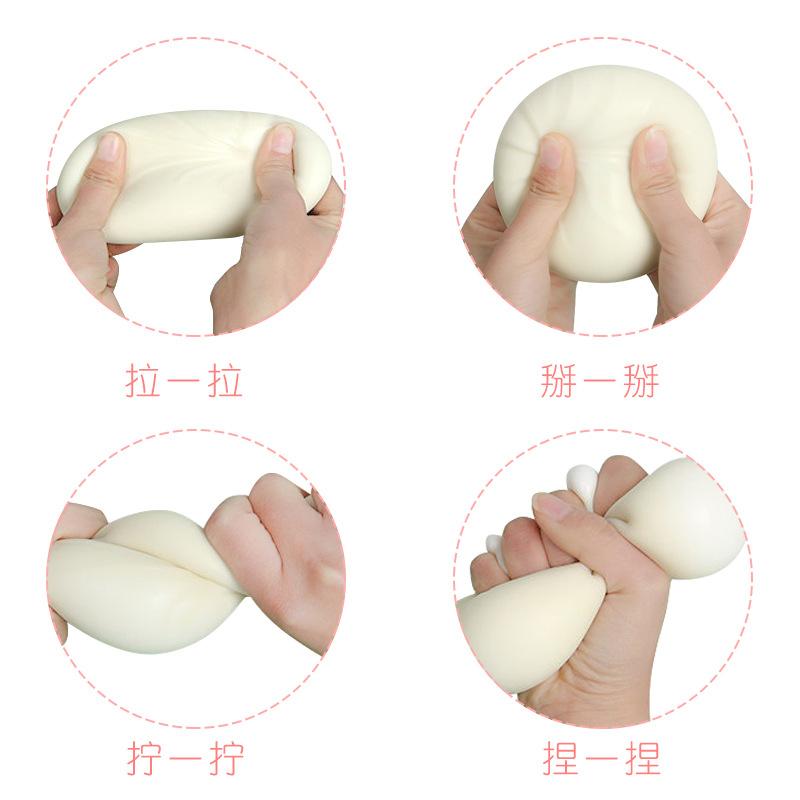 Large Dumpling Pillow Squishes Stress Balls Fidget Sensory Toys Simulation Food Squishies Bun Squeeze Dough Ball Gifts