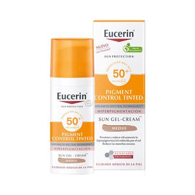 Eucerin – Tónovaný krém na opalování – gel pro kontrolu pigmentů SPF 50+ střední – 