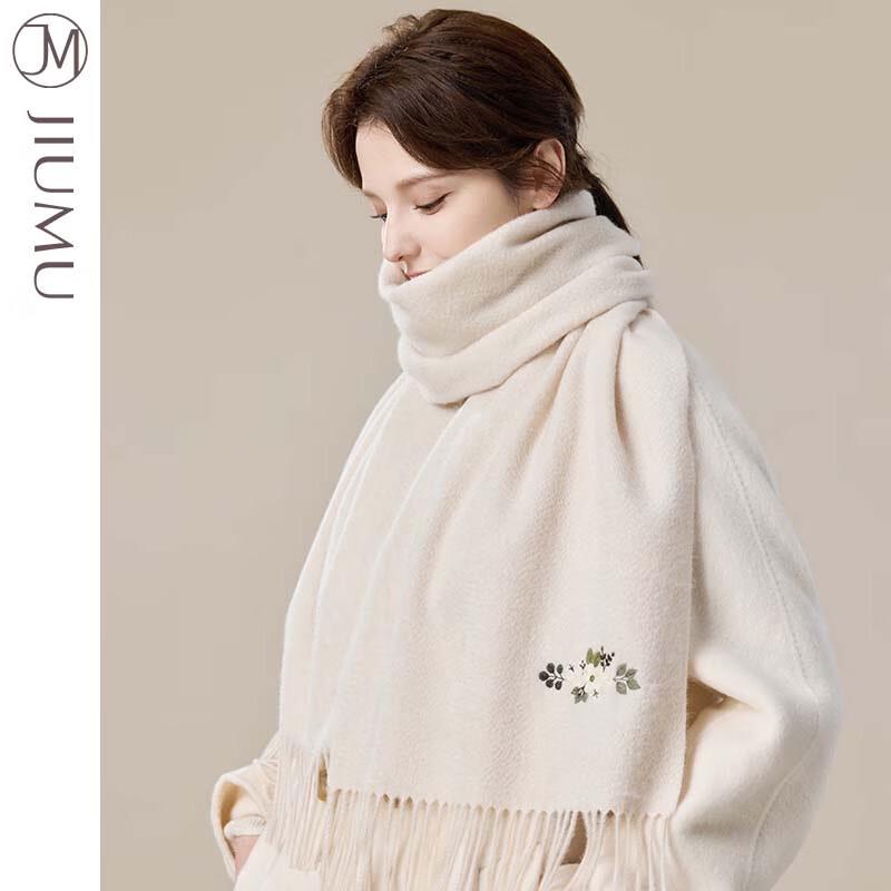 JIUMU Women's Wool Knit Scarf