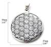 [World Accessories Carmelo] Flower of Life Pendant Top, Divine Geometry, Flower of Life, Sterling Silver 925