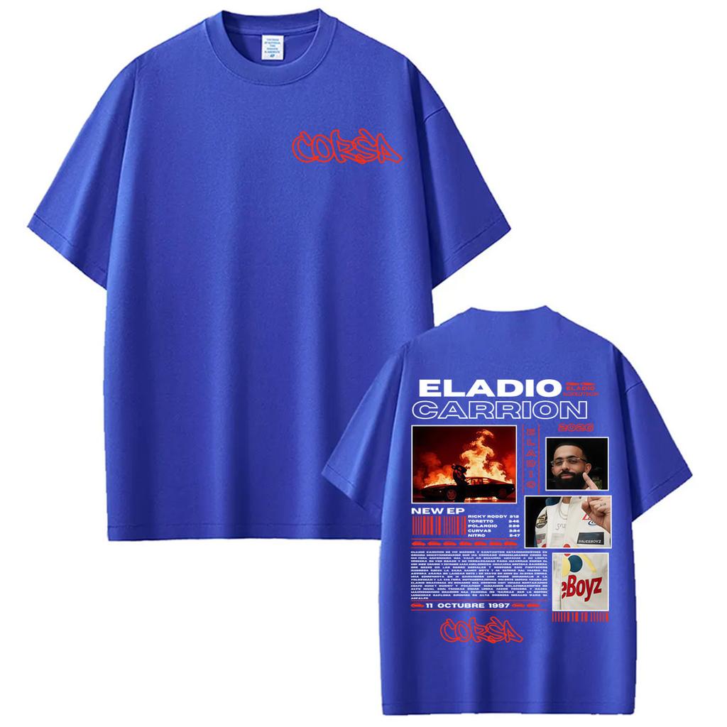 Rapper Eladio Carrion New Album 2026 Cover T Shirt Unisex Women Fashion Hip Hop Punk Tshirts High Quality Loose Tshirt Streetwear