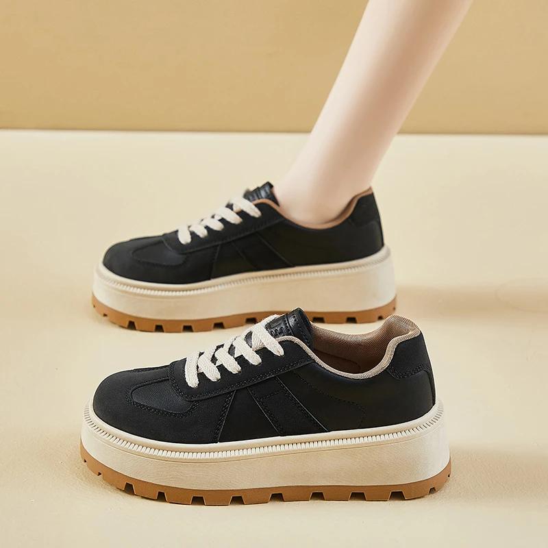 Fashion Shallow Flats Platform Women Sneakers Winter New 2025 Trend Fashion Women Shoes Outdoor Comfort Casual Non Slip Walking Boots