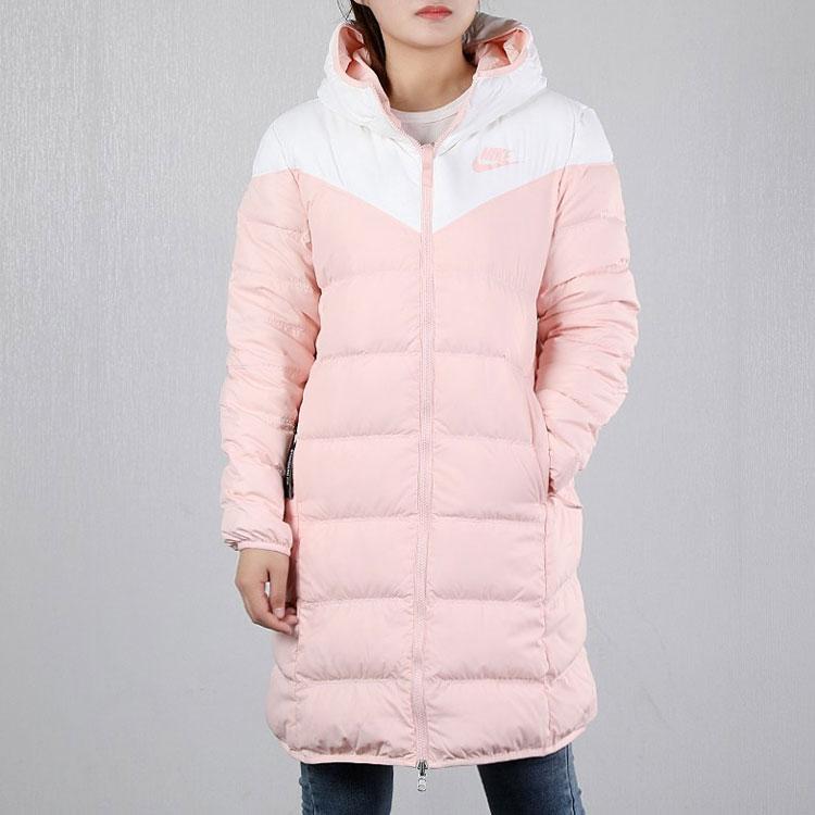Nike Vêtements de sport Windrunner Doudoune mi-longue réversible à capuche Femme Vêtements d'extérieur Rose 939441-101