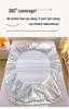 Pure Cotton Printed Single Bed Sheet Set - Fitted Sheet, Protective Cover, Pad Cover (3 Pieces)