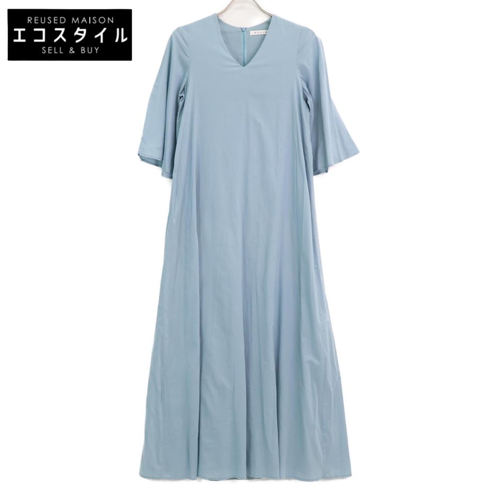MARIHA Light Blue Night Dress V-neck Maxi Dress Dress Not Written Light blueUsed