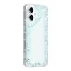 For iPhone 16 Case Glitter Epoxy Soft TPU Clear Back Cover