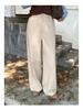 Vision Khaki Women's High-Waisted Straight Casual Pants - Spring 2026 Korean Style Loose Wide-Leg Long Pants