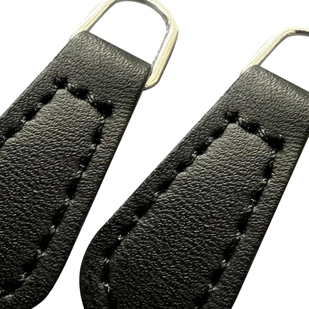 2Pcs Zipper Pulls, Zipper Heads PU Leather Replacement Zip Puller Tags Pull Tabs