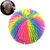 Regenbogen Sensorischer Pufferball – 22 cm/8,5" Stressabbau-Spielzeug mit stacheliger Textur und dehnbaren Schnüren