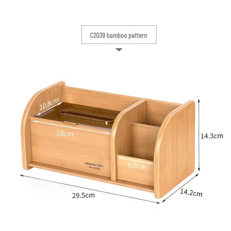 LIEI New Chinese Style Wooden Tissue Box with Storage