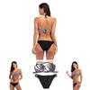 Retro Summer Beach Striped Print Swimwear With Premium Quality Fabric And Timeless Design