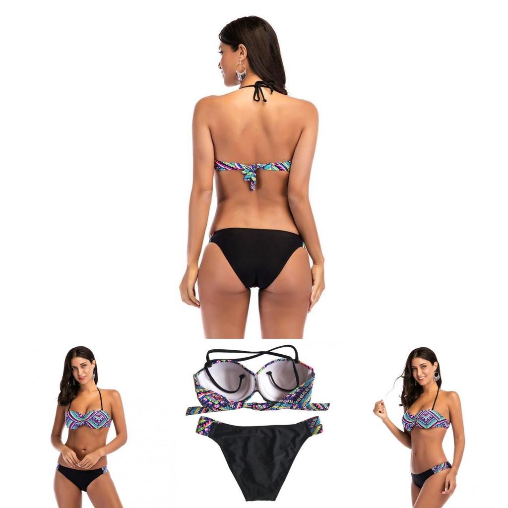 Retro Summer Beach Striped Print Swimwear With Premium Quality Fabric And Timeless Design