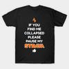 Herren Schwarzes T-Shirt mit Aufdruck Wenn ich zusammenbreche, pausiere mein Strava. Wenn es nicht auf Strava ist, ist es nie passiert. Strava Laufgeschenk, Radfahrergeschenke, Strava Geschenk Nein