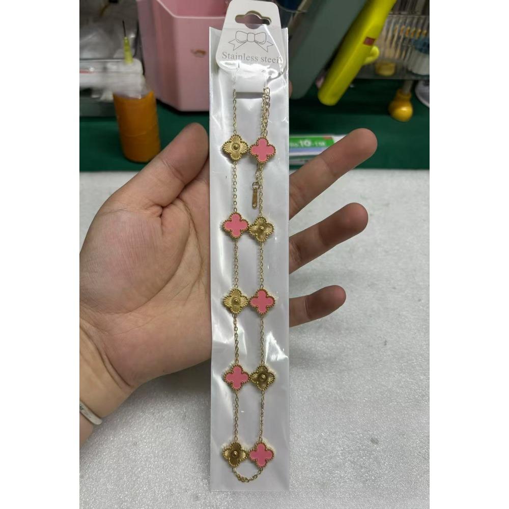 Ten Flower Necklace Double-Sided Four-Leaf Clover Clavicle Chain High-End Women's Necklace