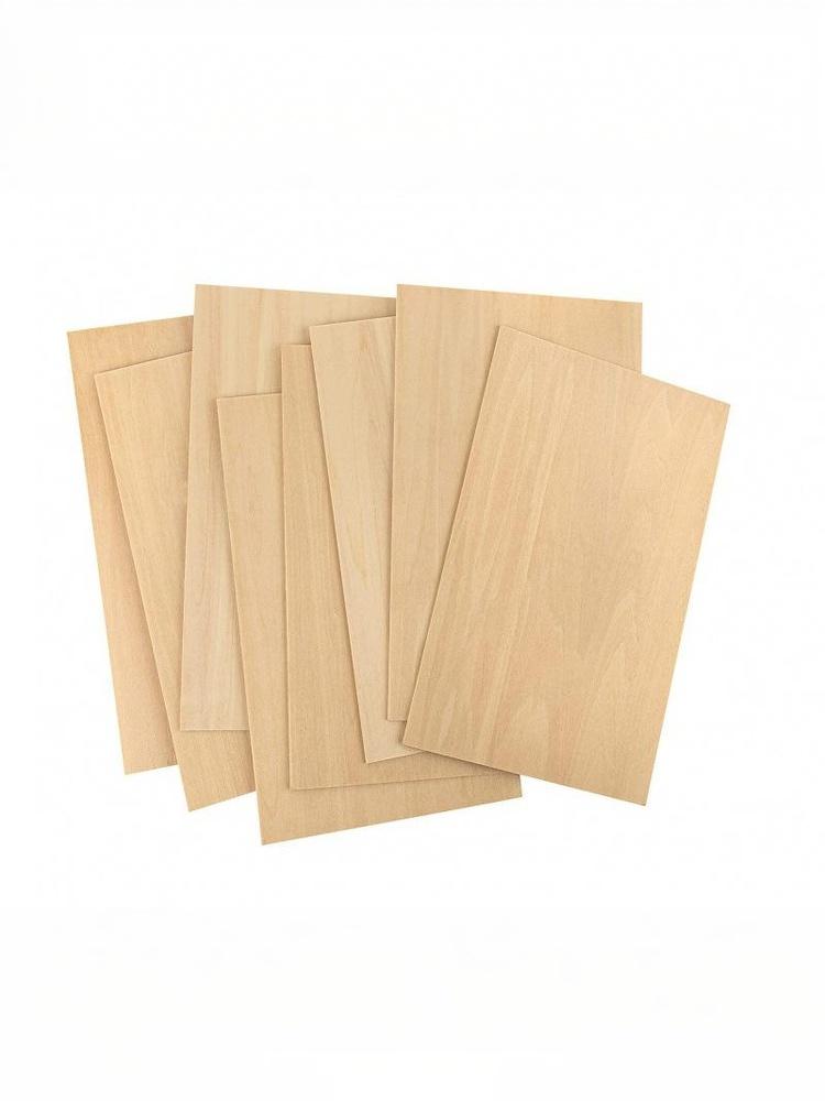 10Pcs 15x10cm Basswood Boards - 2mm Thin Unfinished Wooden Sheets For Craft & Model Making Decorative Wood Chips