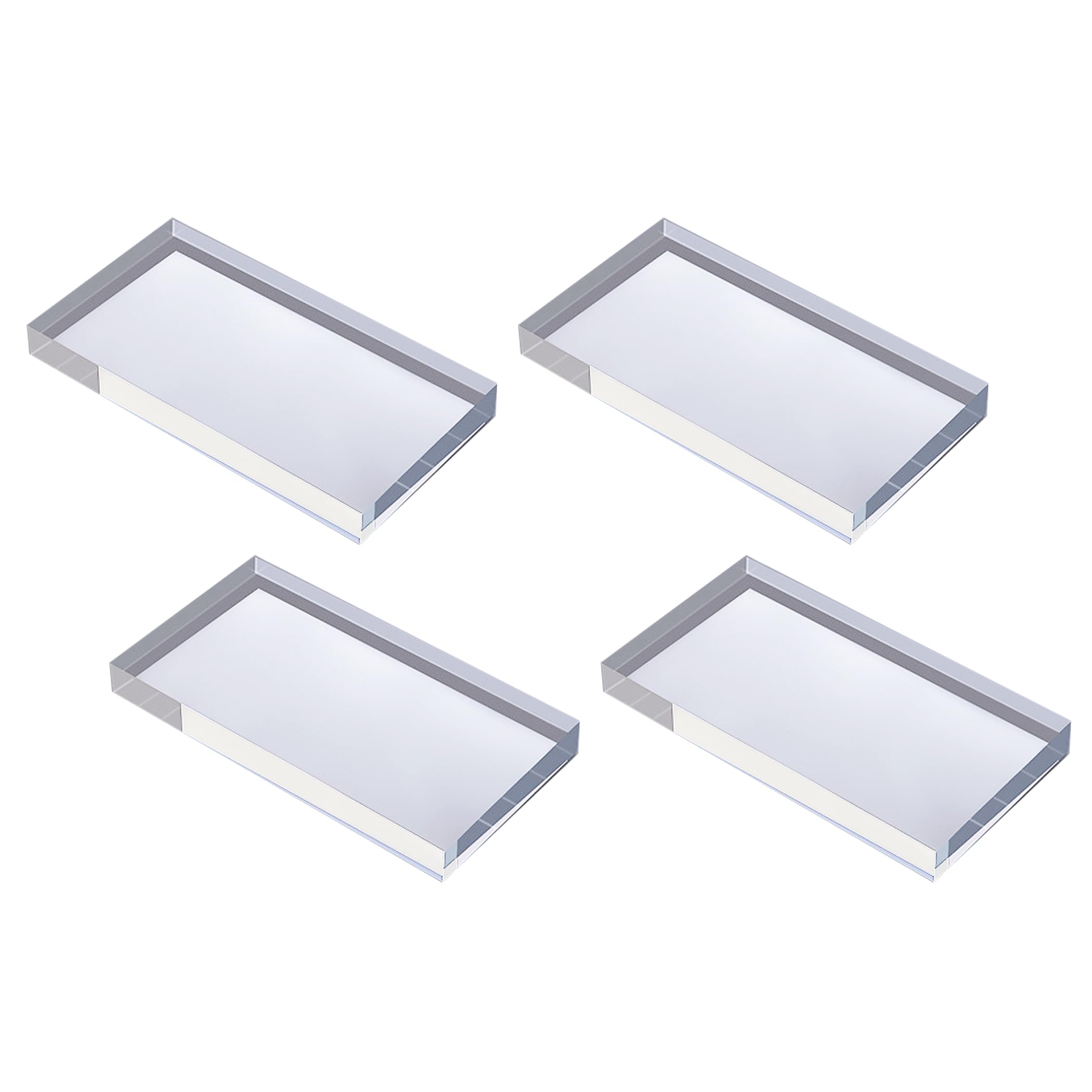 

HAMILO Acrylic Base, Rectangular Cube Block Display Base, Approx. 15 x 8 x 1.5cm (Set of 4)