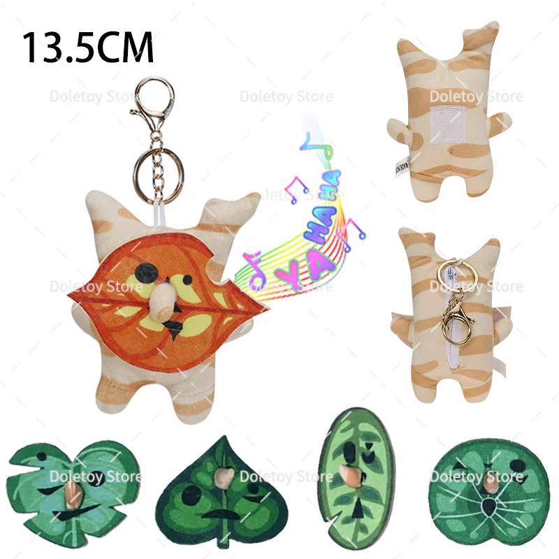 

Hot Zelda Plush Keychain Changeable Sounding Korok Plush Cartoon Anime Stuffed Toy Green Leaves Doll designed for Children Birth Date Gifts