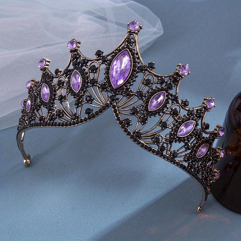 1pc Bride Rhinestone Crown Tiara Baroque Luxury Atmosphere Alloy Crown Party Princess Dress Accessories