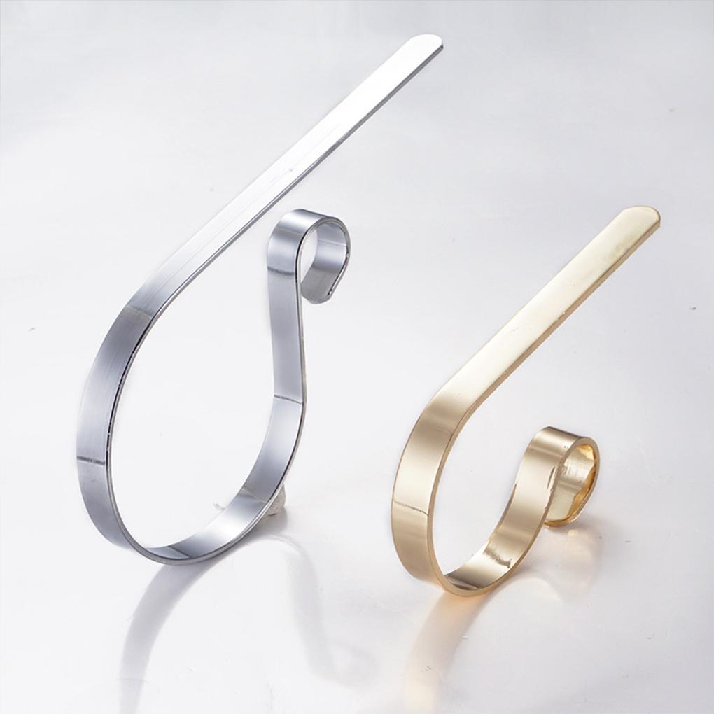 Christmas Fireplace Hook Metal Hanging Atmospheres Xmas Wreath Sock Hanger Holiday Plated Hooking Rack Stocking Clip