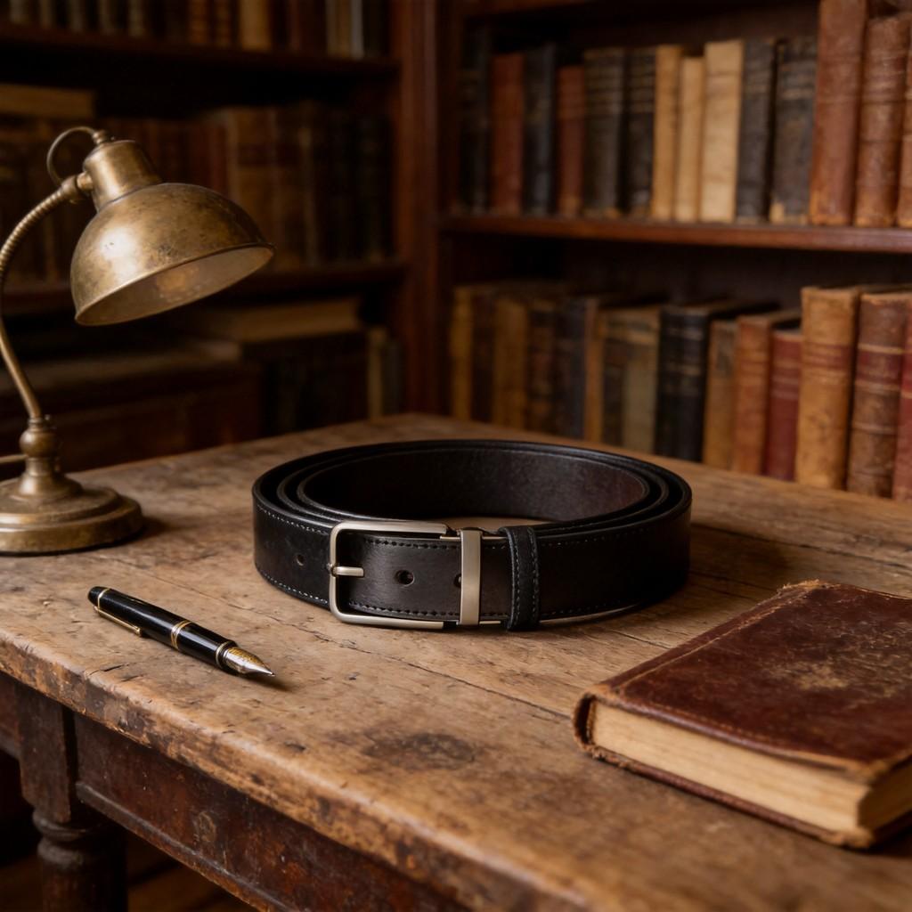 Genuine Leather Belt For Men With Vintage Style And Metal Pin Buckle For Casual And Workwear