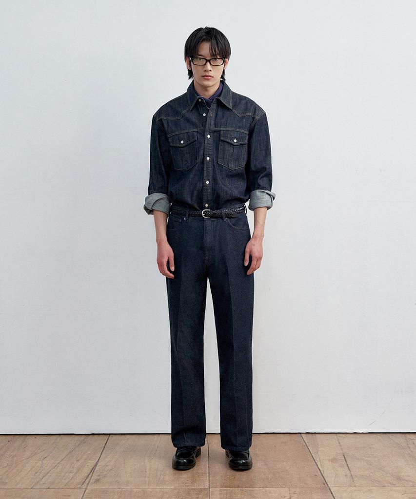 SIECLE Western Denim Shirt (Indigo)