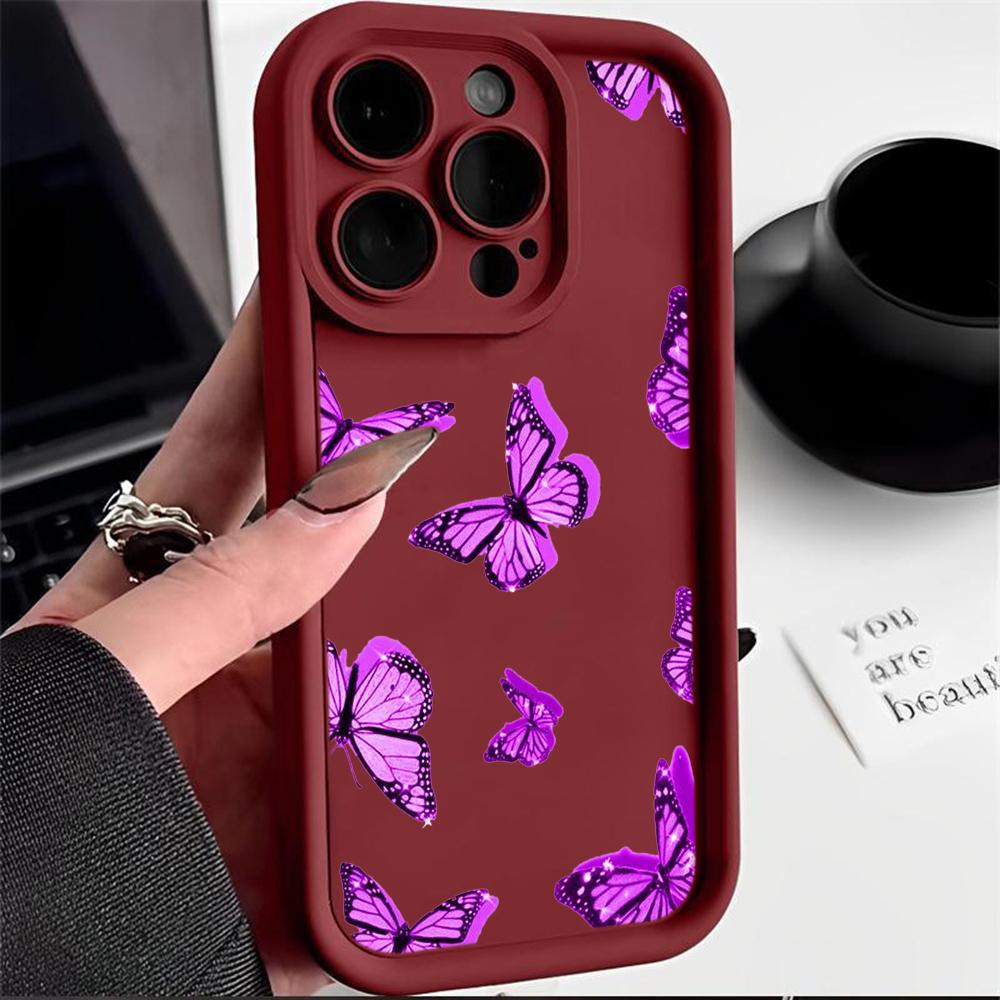 Husă pentru telefon Moale Ochi de înger TPU pentru Samsung A05 A04 A30 A50 A13 A23 A53 A14 A24 A34 A54 A15 A25 A35 A55 S20 S23 FE S24 Ultra Ae58 Design de artă fluture