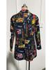 European & American Women's Mid-Length Printed Casual Blazer - Spring/Autumn 2024 Fashion